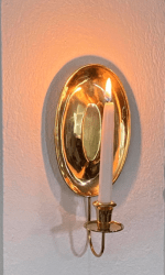 Lampett mässing Oval, 17,5cm
