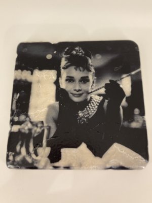 Glasunderlägg - Audrey Hepburn 